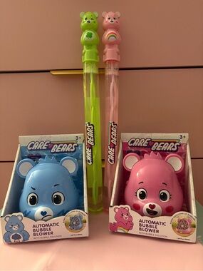 Care Bears Pink and Blue Automatic Bubble Blowers - Kids Toy Bubble Machine